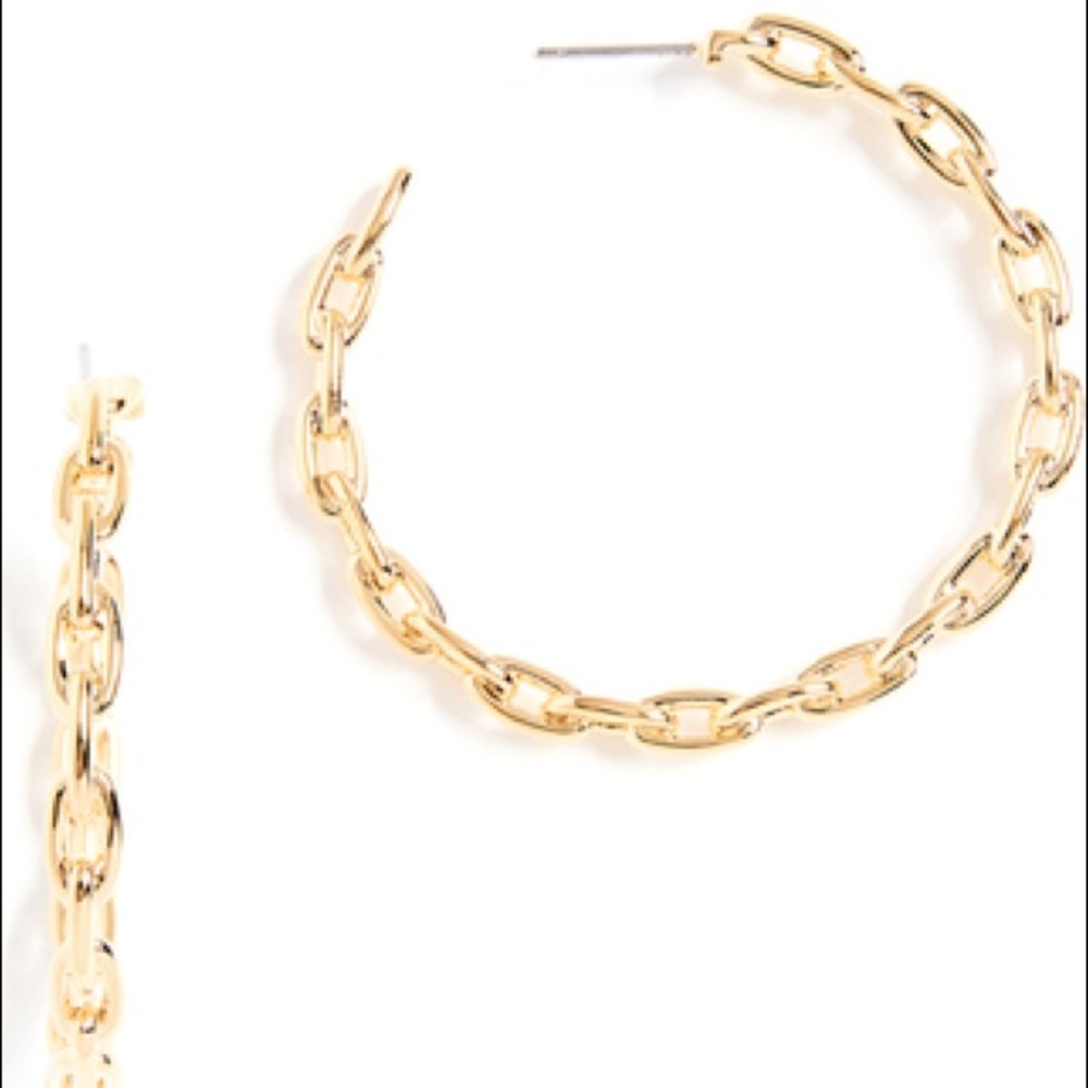 NWT Kate Spade 14k gold plated chain earrings - Picture 3 of 6